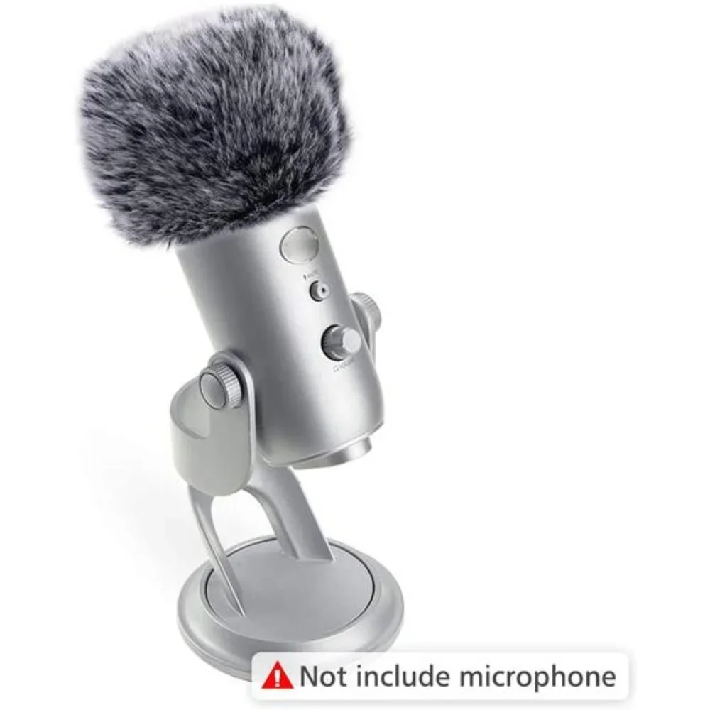 Microphone Furry Windscreen Muff,Perfect Mic Pop Filter Mask Shield for BlueYeti
